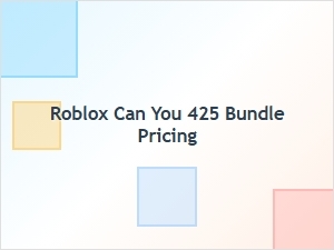 Can You Get Roblox 425 Bundle Pricing for Avatar Items
